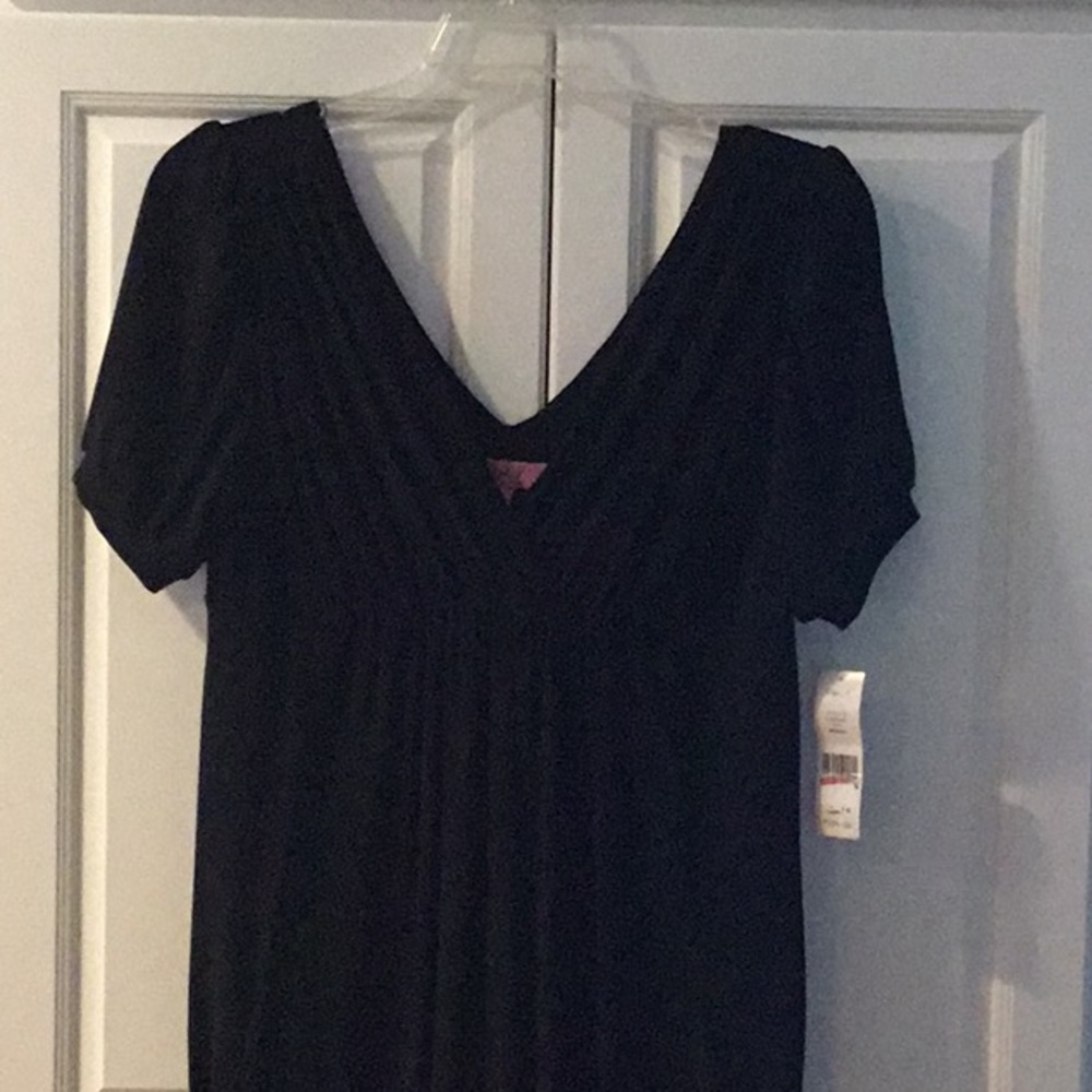 Black V-Neck Front and Back Dress